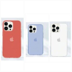 3 iPhone 14 Pro 6.1 Clear Cases, Pink, Blue & Clear